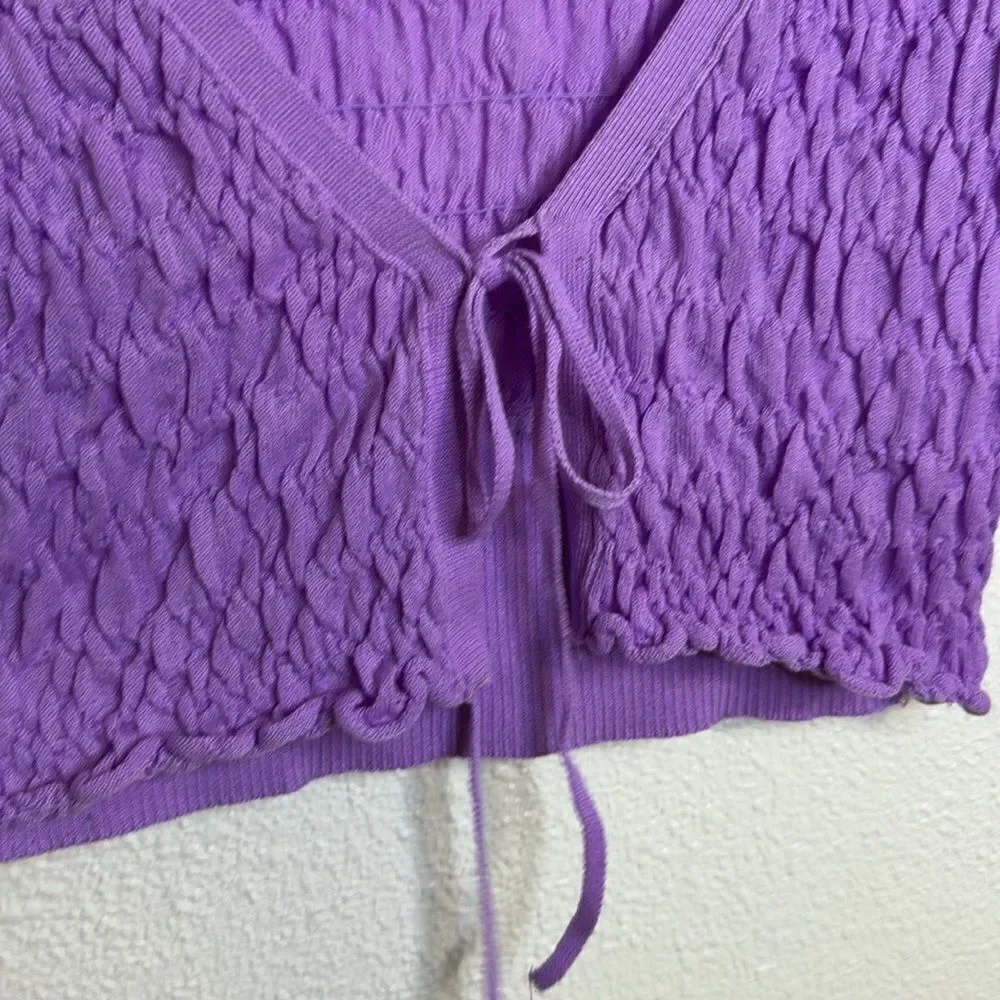 NWOT- Free People-Scrunchy Shrug In Violet Tulle -Size XS